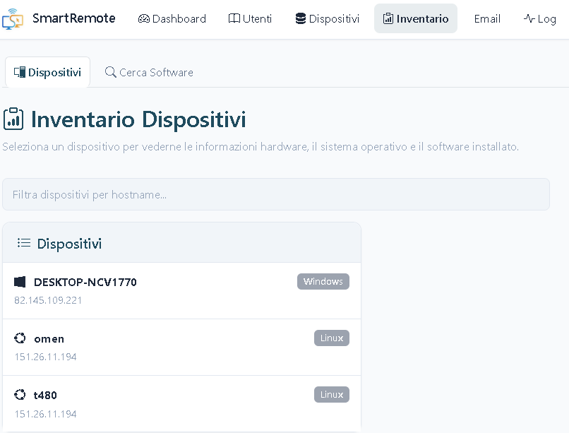 Inventario dispositivi